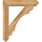 Ekena Millwork Olympic Arts and Crafts Rough Sawn Bracket w/ Offset Brace, Western Red Cedar, 6"W x 26"D x 30"H BKT0604X26X30OLY03RWR - alternate 4
